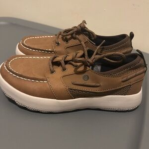 Sperry Tan Kids Moccasins